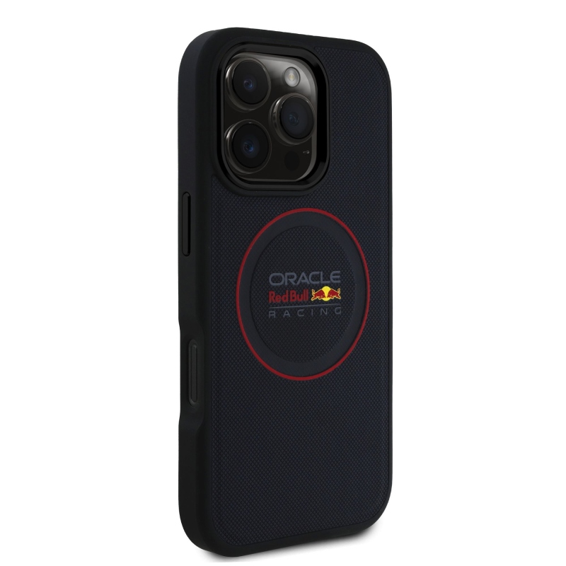Red Bull PU bőr piros gyűrűs MagSafe hátlap iPhone 16 Pro Max tengerészgyalogsághoz
