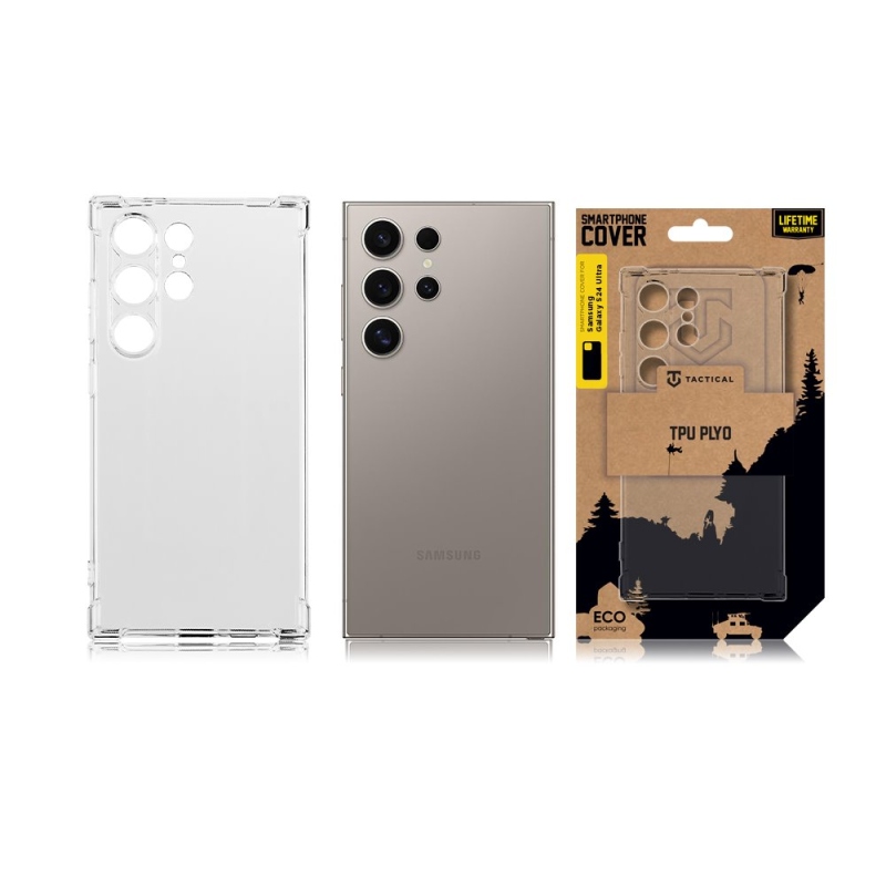 Taktikai TPU Plyo Cover for Samsung Galaxy S24 Ultra átlátszó