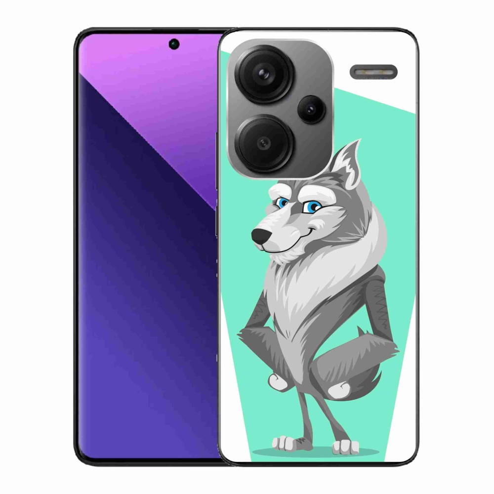 Gél borítás mmCase a Xiaomi Redmi Note 13 Pro+ 5G számára - rajzfilm farkas