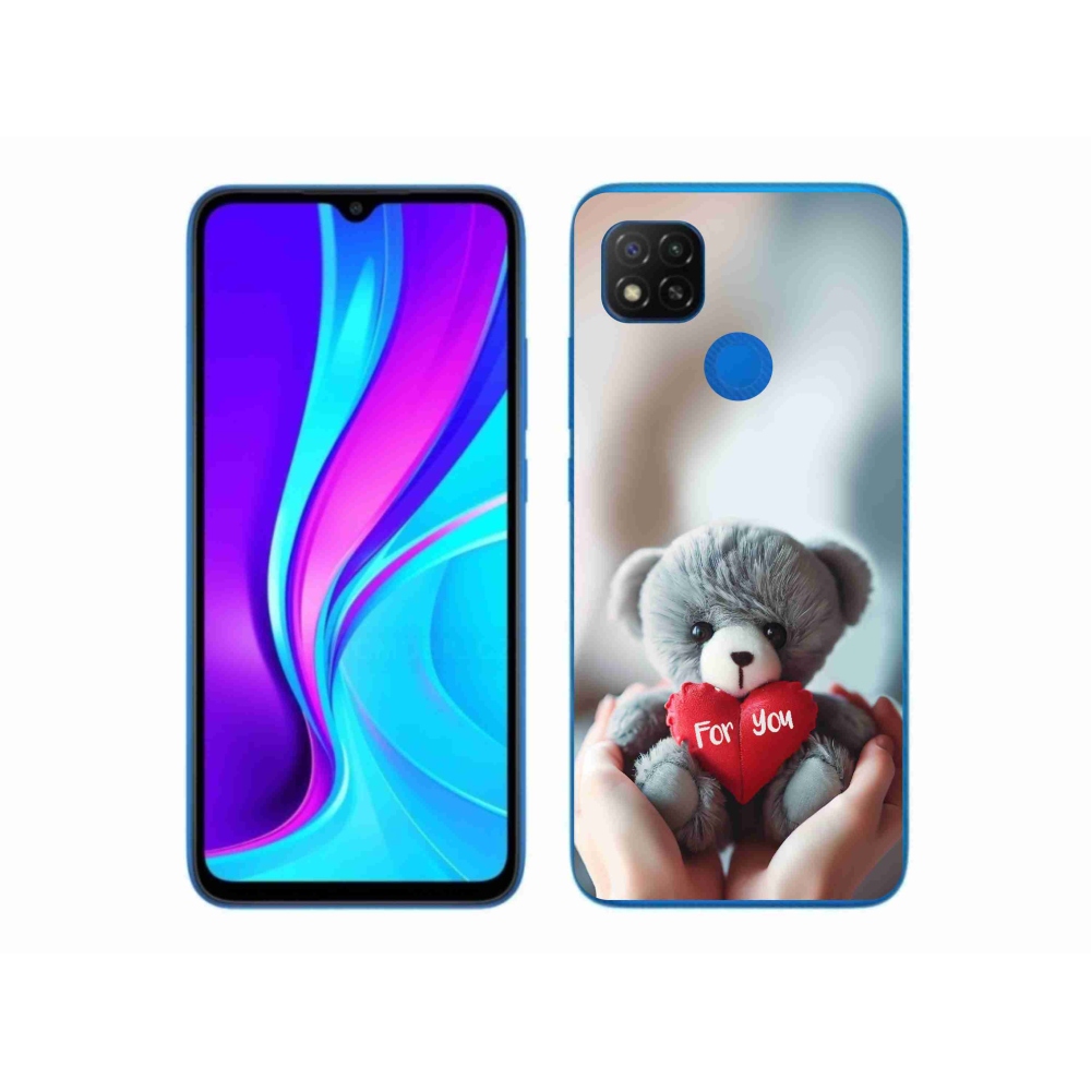 Gél borítás mmCase a Xiaomi Redmi 9C-hez - mackó a szerelmeseknek