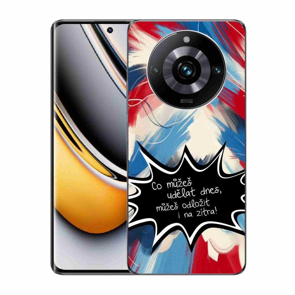 Gél borító mmCase a Realme 11 Pro/11 Pro+ készülékhez - vicces szöveg 9 fekete háttér