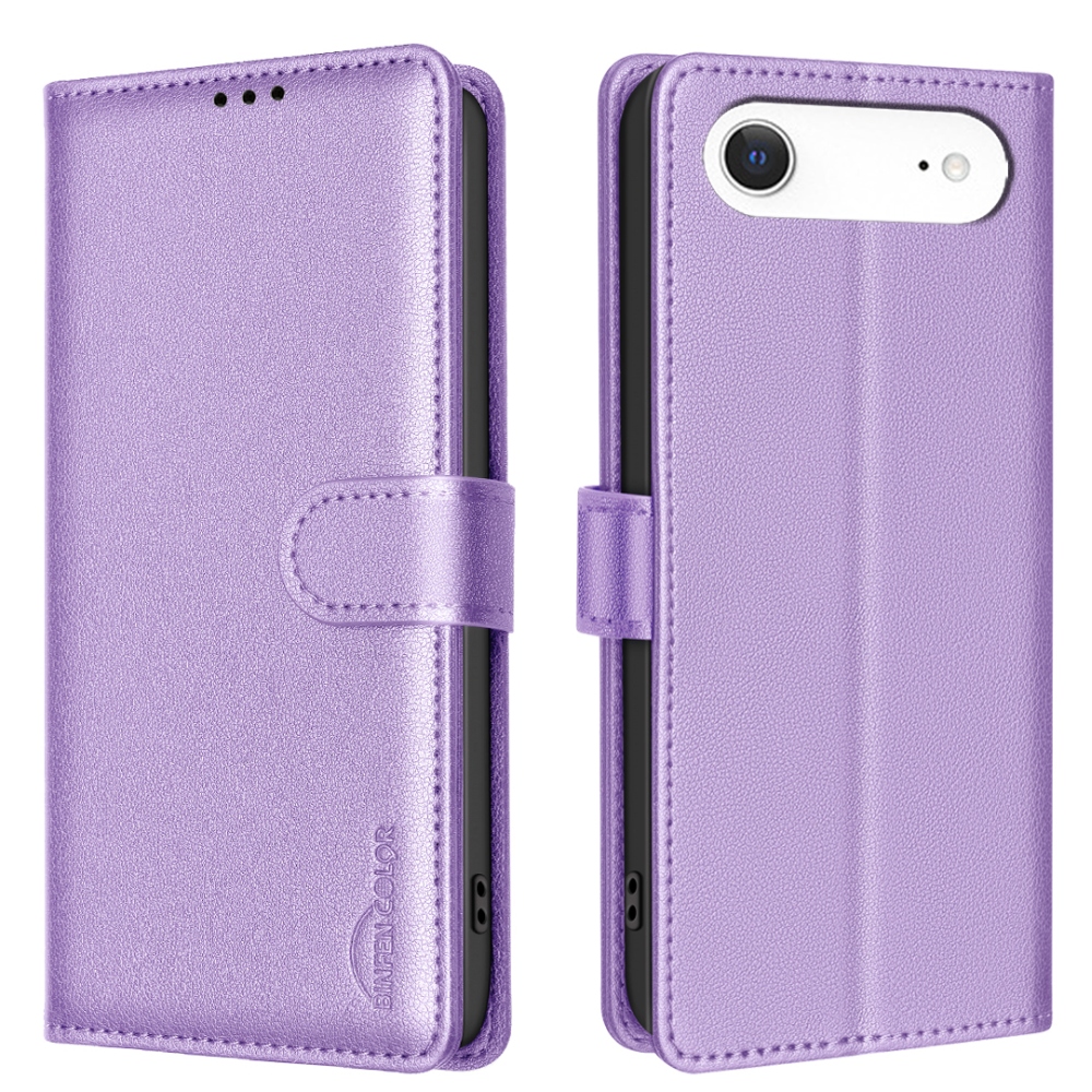 BINFEN könyvtáska iPhone 17 Air készülékhez - lila