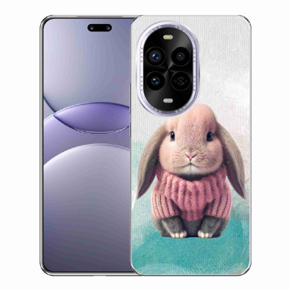 Gél borítás mmCase a Huawei Nova 13 Pro 5G számára - nyúl pulóverben