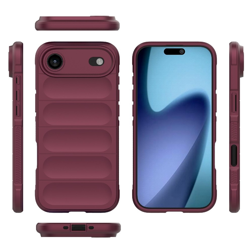 Rugg tartós zselés tok iPhone 17 Air készülékhez - bordó színű