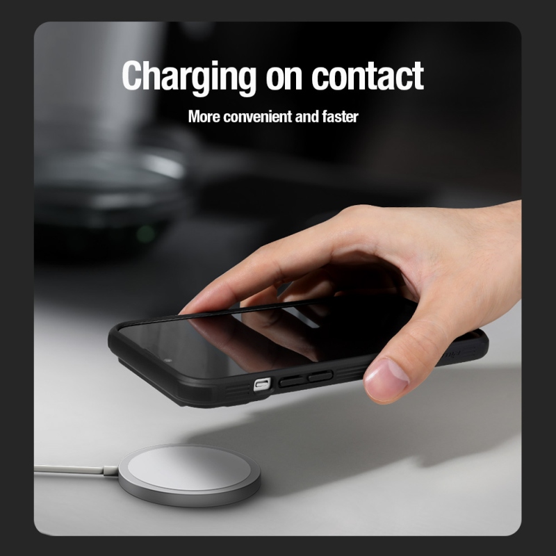 Nillkin CamShield PRO mágneses hátlap Apple iPhone 15 Pro Max készülékhez Fekete
