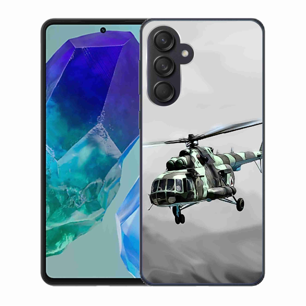 Gél borító mmCase Samsung Galaxy M55 5G - katonai helikopterhez