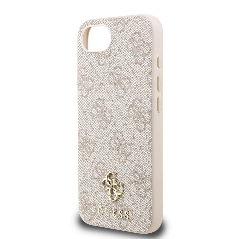 Guess PU 4G kis fém logós MagSafe hátlap iPhone 16e rózsaszínű iPhone 16e számára