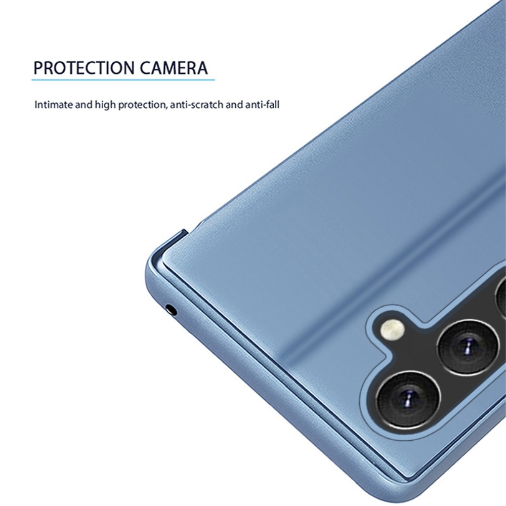 Átlátszó zárófedél matt előlappal Samsung Galaxy A05s készülékre - kék