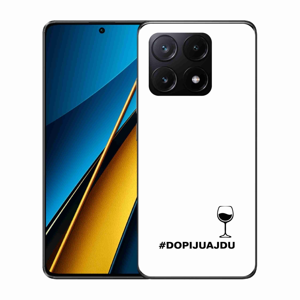 Gél borítás mmCase a Xiaomi Poco X6 Pro 5G számára - bor motívum fehér háttérrel