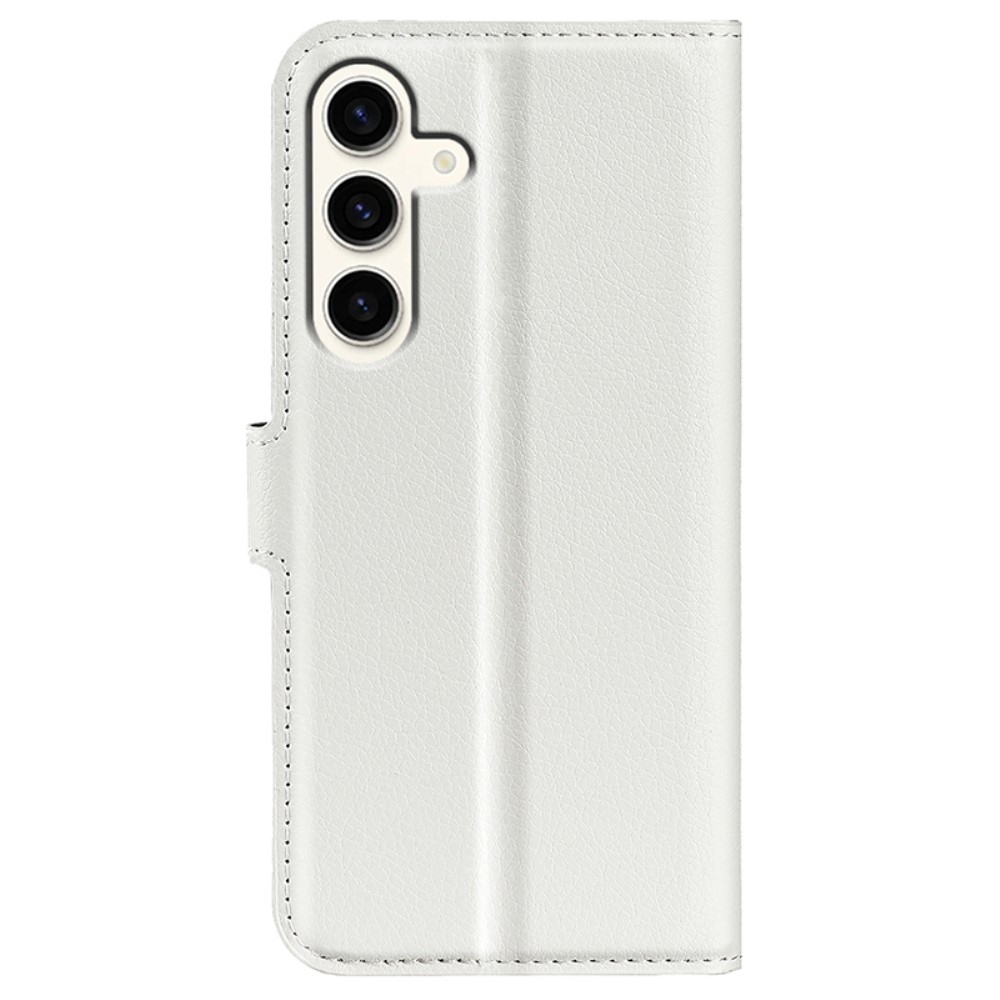 Litchi könyv tok Samsung Galaxy S24+ készülékhez - fehér