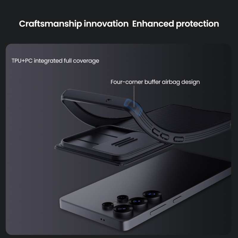 Nillkin CamShield PRO hátlap a Samsung Galaxy S25 Ultra Fekete számára