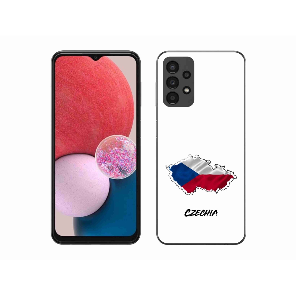 Gél borítás mmCase Samsung Galaxy A13 4G - Csehország fehér háttérrel