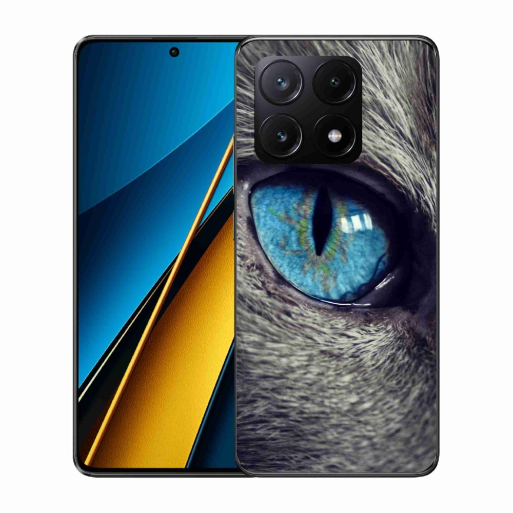 Gél borítás mmCase a Xiaomi Poco X6 Pro 5G-hez - kék macskaszem