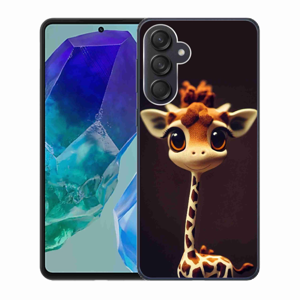 Zselés borítás mmCase Samsung Galaxy M55 5G - kis zsiráfhoz