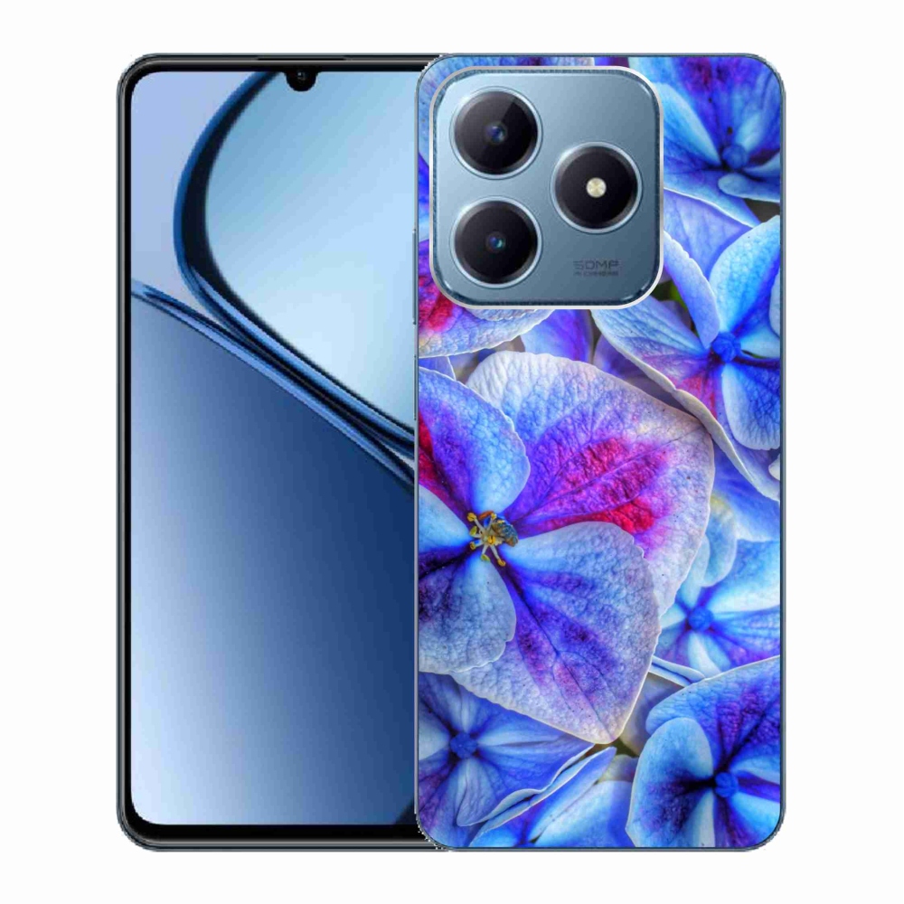 Zselés tok mmCase a Realme C63 készülékhez - kék virágok 1