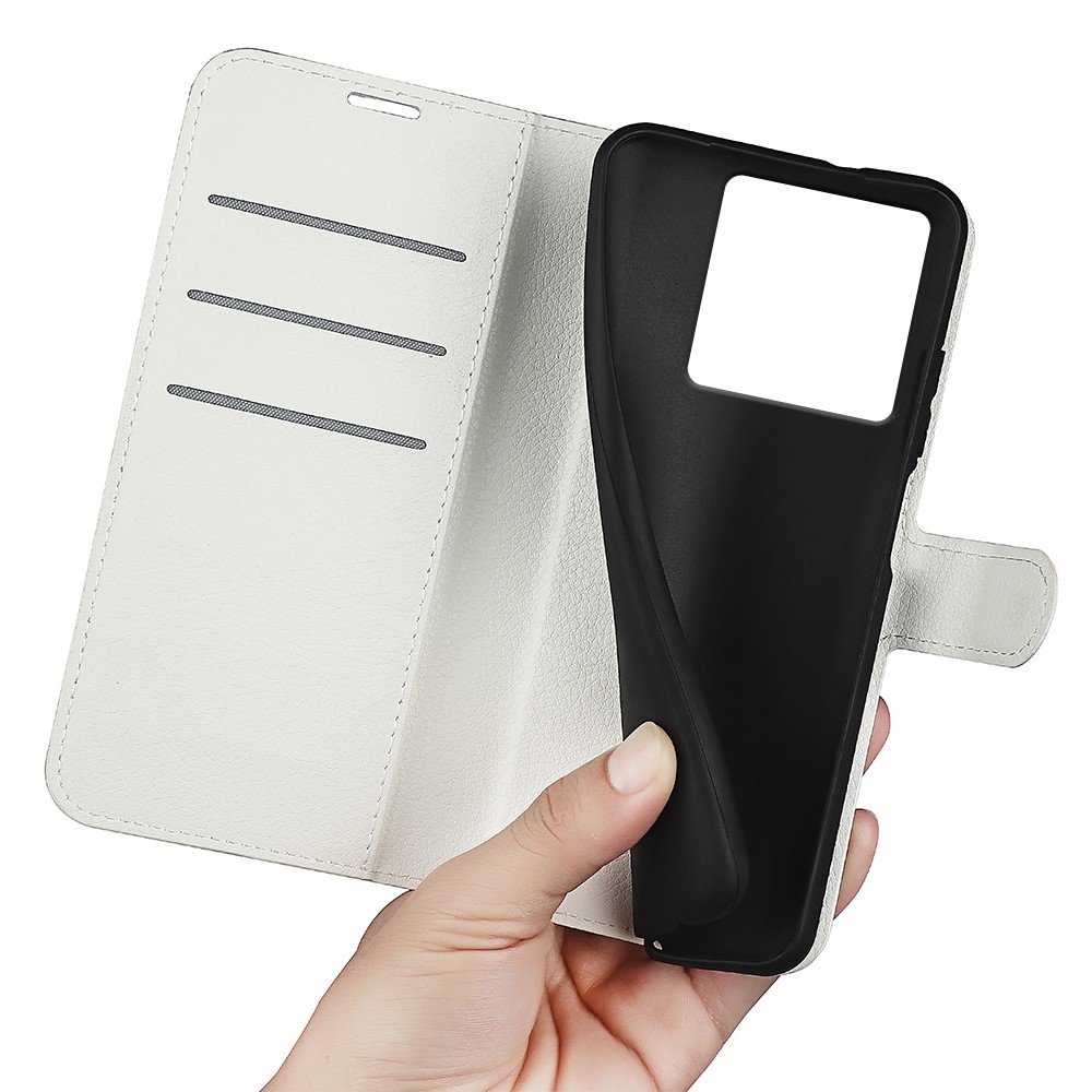 Litchi könyv tok Xiaomi 13T/13T Pro-hoz - fehér