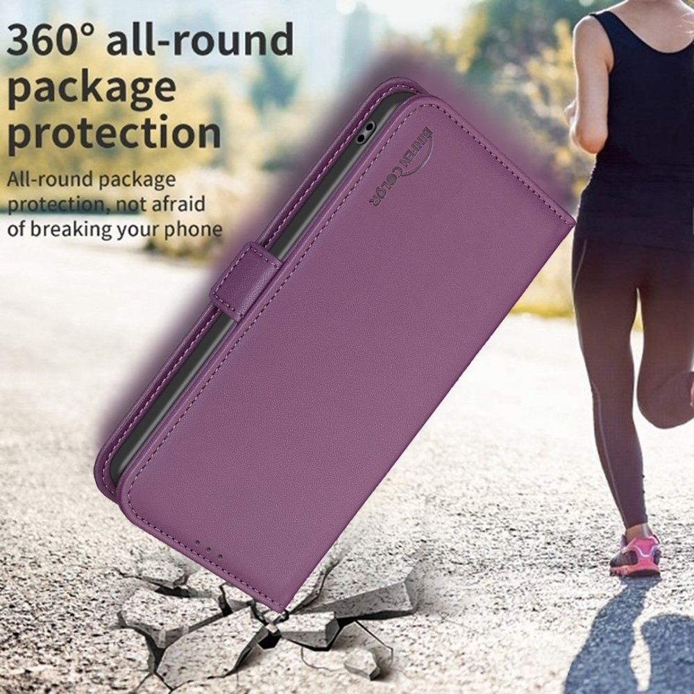 BNF könyv tok Xiaomi Redmi 13 4G/Poco M6 4G - sötétlila színben