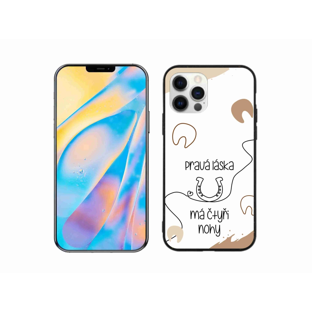 Gél borítás mmCase iPhone 12 készülékhez - ló motívum fehér háttér