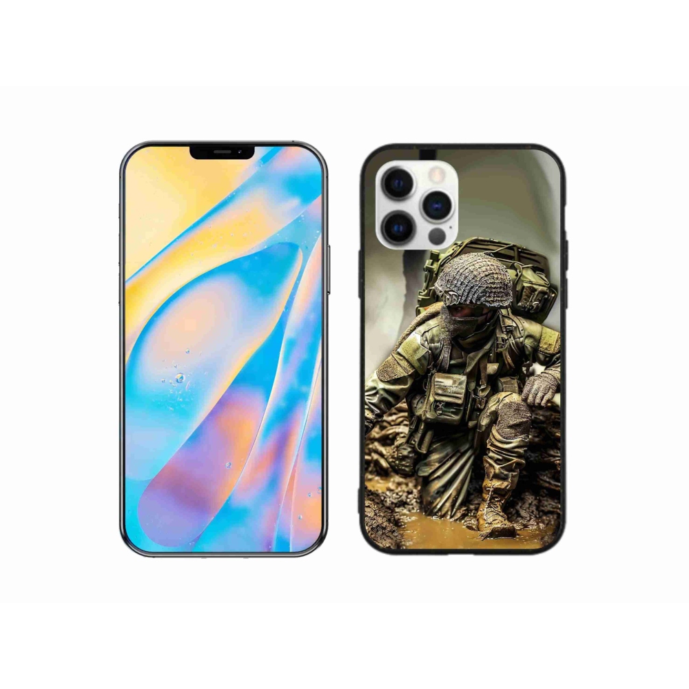 Zselés borítás mmCase iPhone 12 készülékhez - katona
