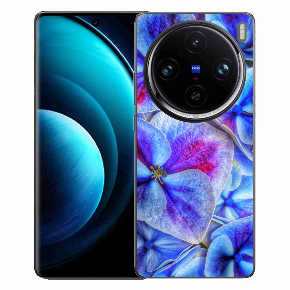 Zselés tok mmCase Vivo X100 Pro 5G - kék virág 1