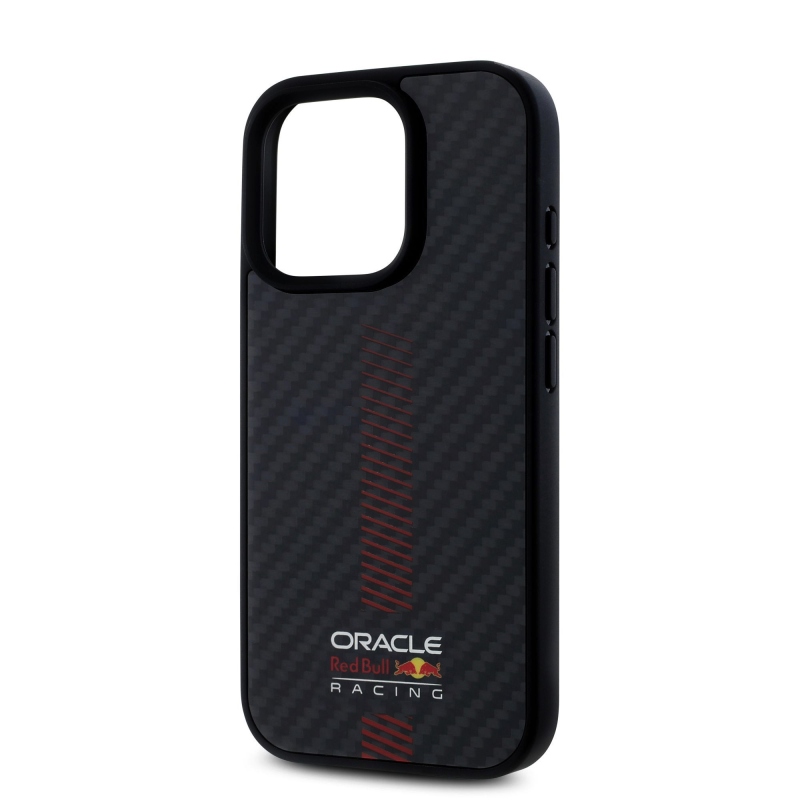 Red Bull Carbon Powerbar MagSafe MagSafe hátlap iPhone 15 Pro-hoz Fekete