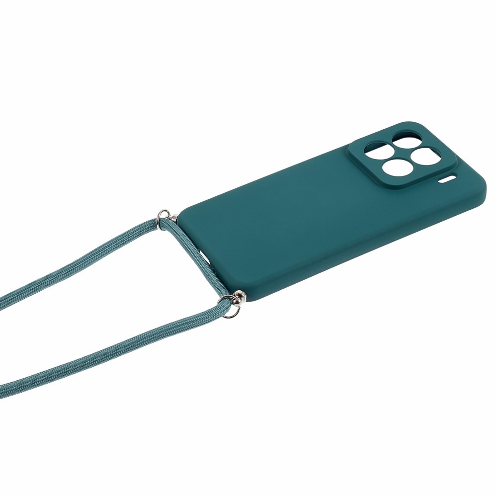 Bélelt zselés tok zsinórral Xiaomi 15 Pro-hoz - sötétzöld
