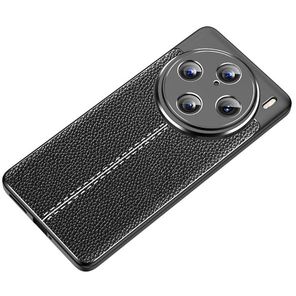 Litchi tartós zselés tok a Vivo X100 Pro 5G készülékhez - fekete