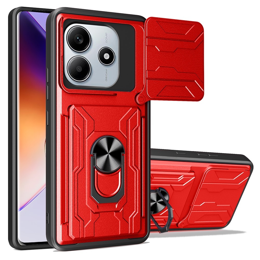 Csúszós, tartós borítás a Xiaomi Redmi Note 14 5G-hez - piros