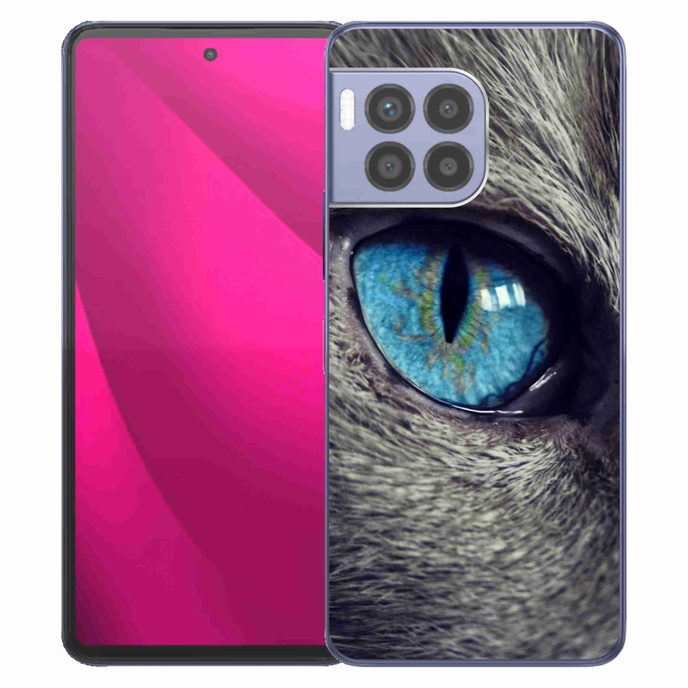 Zselés borítás mmCase a T-Mobile T Phone 2 Pro készülékhez - kék macskaszem