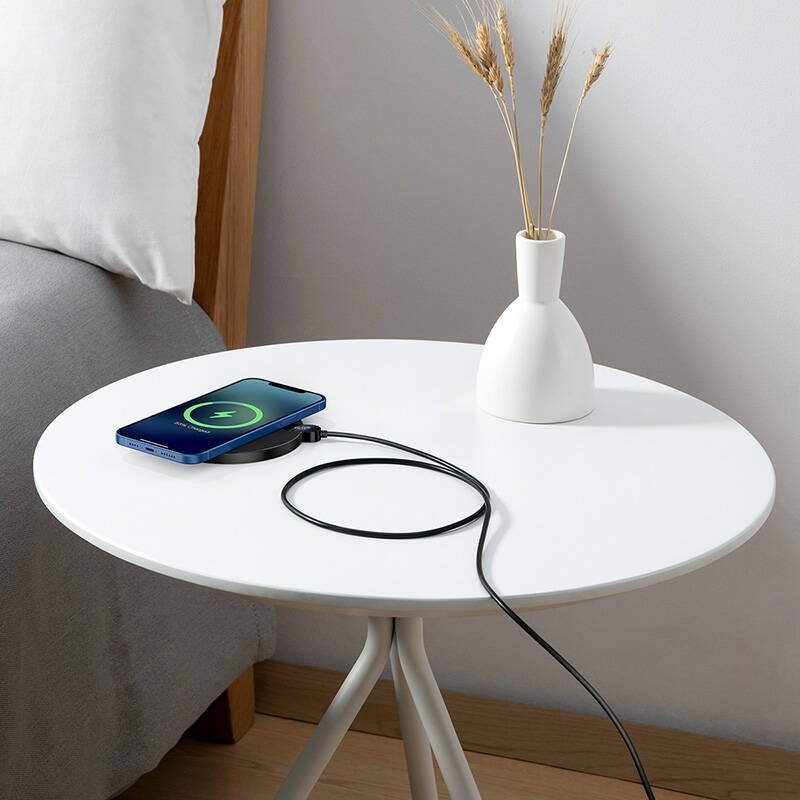 Baseus Digitális LED kijelző Gen 2 vezeték nélküli töltő 15W Fekete