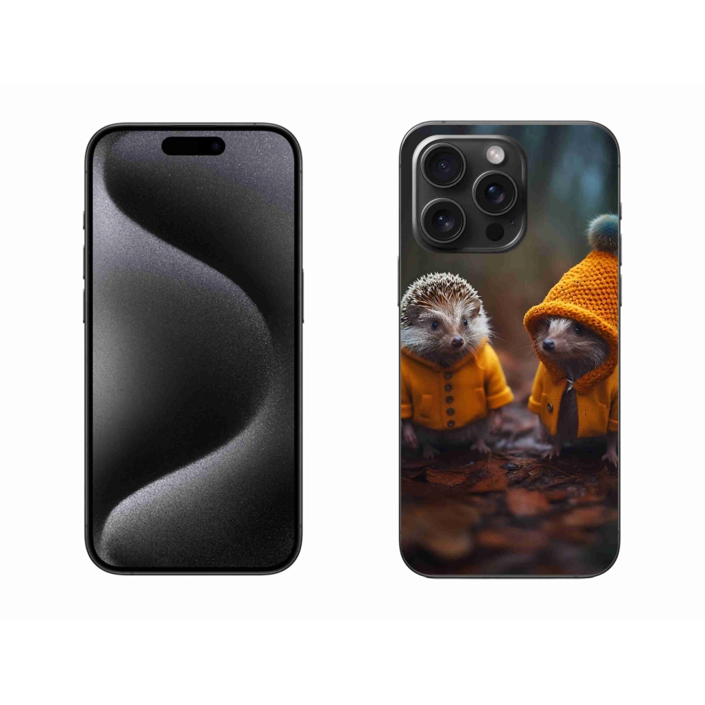 Zselés borítás mmCase iPhone 15 Pro Max készülékhez - sünök
