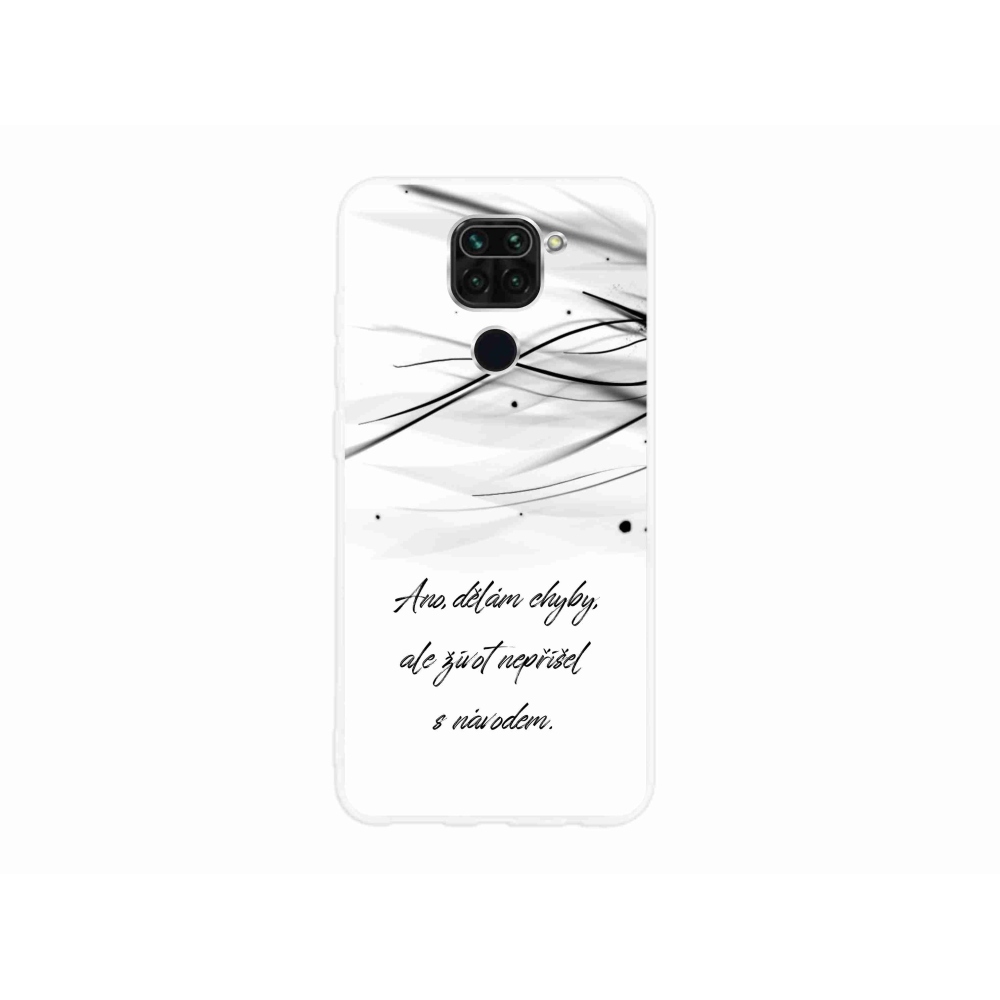 Gél borítás mmCase a Xiaomi Redmi Note 9-hez - idézem fehér háttérrel