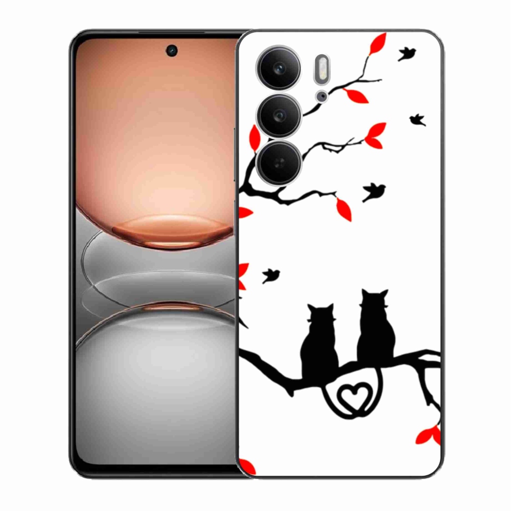 Gél borító mmCase a Realme C75 készülékhez - macskaszerelem
