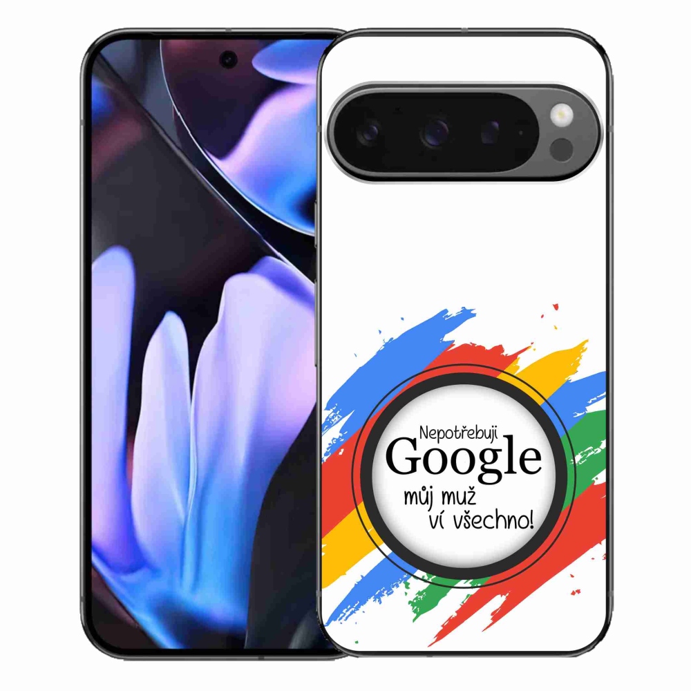 Gél borítás mmCase a Google Pixel 9 Pro XL-en - az ember tudja, hogy minden fehér háttérrel rendelkezik