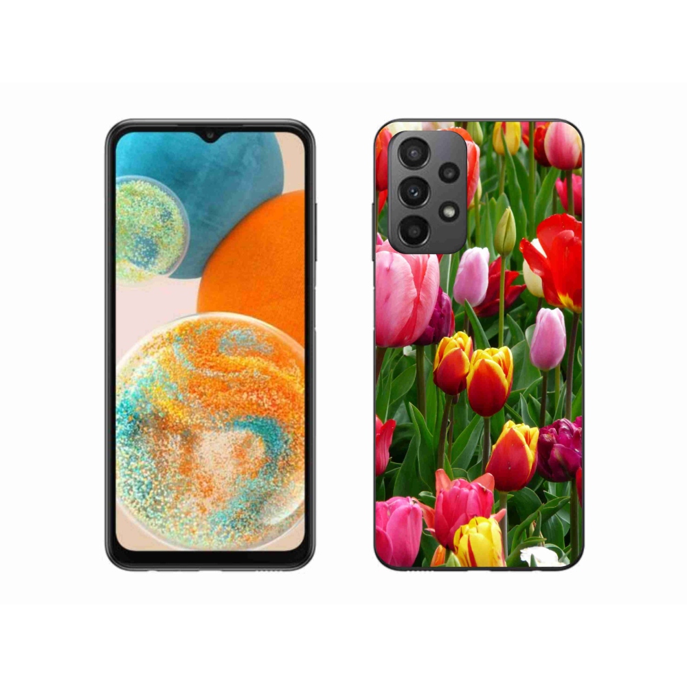 Zselés borítás mmCase Samsung Galaxy A23 4G/5G készülékhez - tulipánok