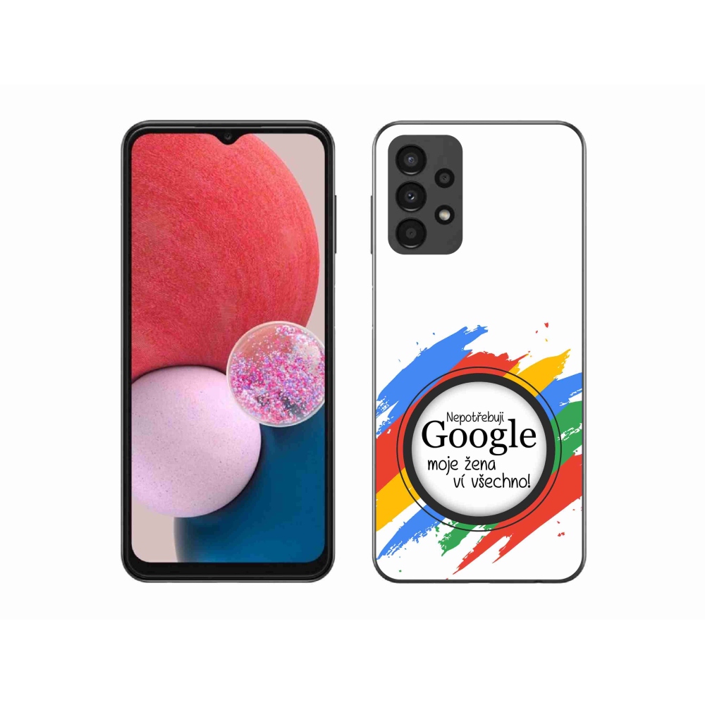 Gél borító mmCase Samsung Galaxy A13 4G - a nő mindent tud fehér háttérrel