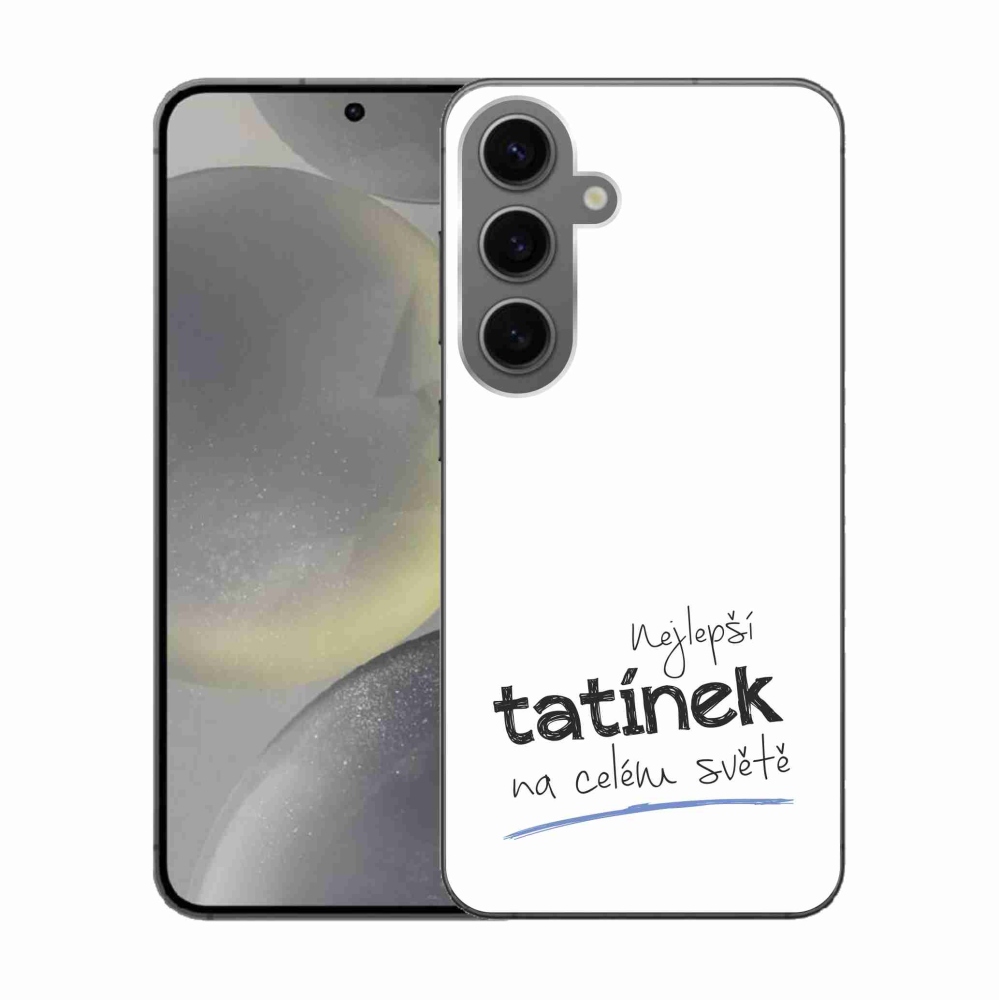 Gél borító mmCase Samsung Galaxy S24 - legjobb apa 4 fehér háttérrel