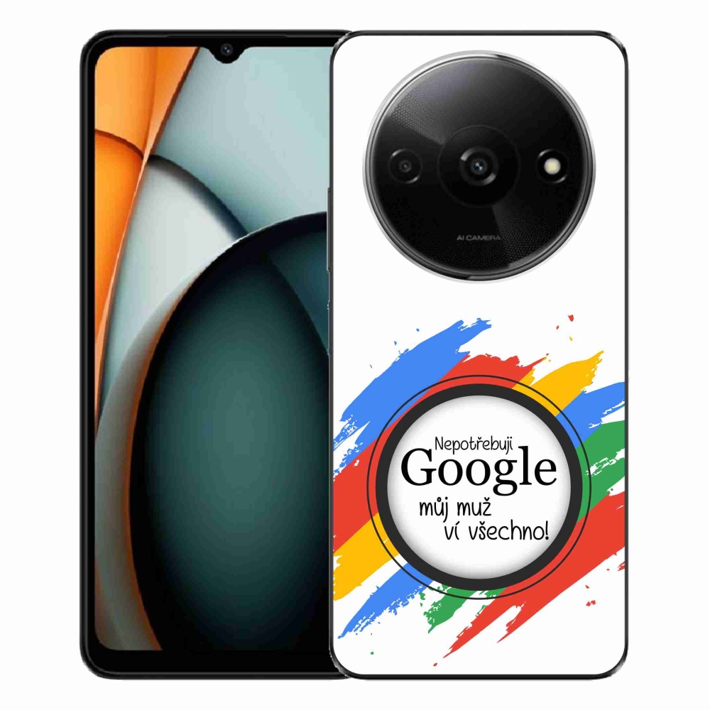 Gél borítás mmCase a Xiaomi Redmi A3-on - az ember mindent tud fehér háttérrel