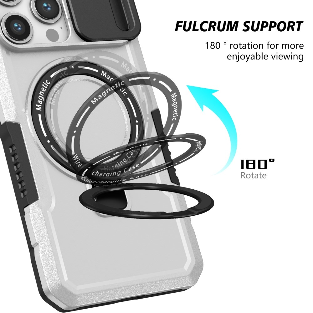 Katonai tartós védőburkolat MagSafe-vel iPhone 14 Pro Max készülékhez - Fekete/Fehér