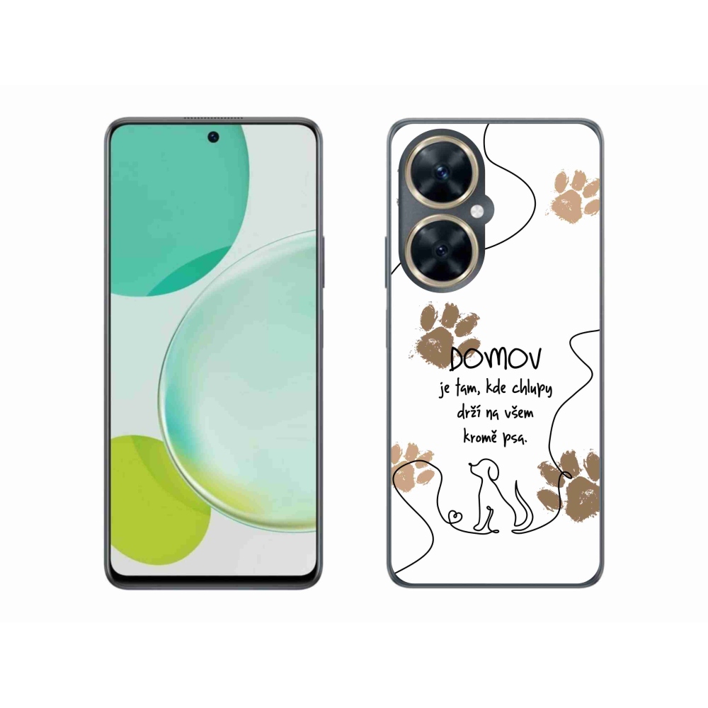 Gél borító mmCase a Huawei Nova 11i készülékhez - kutya motívum fehér háttérrel