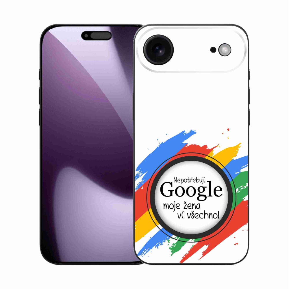 Gél borítás mmCase iPhone 17 Air készülékhez - a nő mindent tud fehér háttérrel