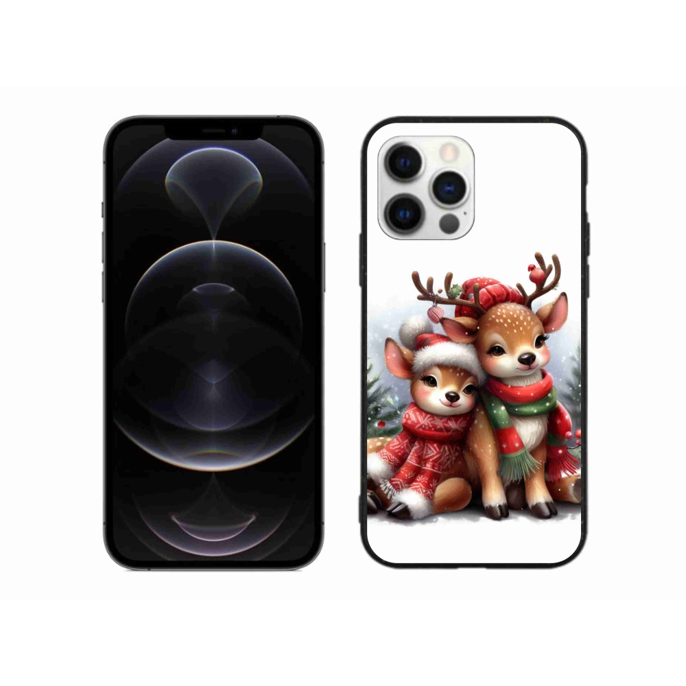 Zselés borítás mmCase iPhone 12 Pro Max készülékhez - karácsonyi rénszarvas