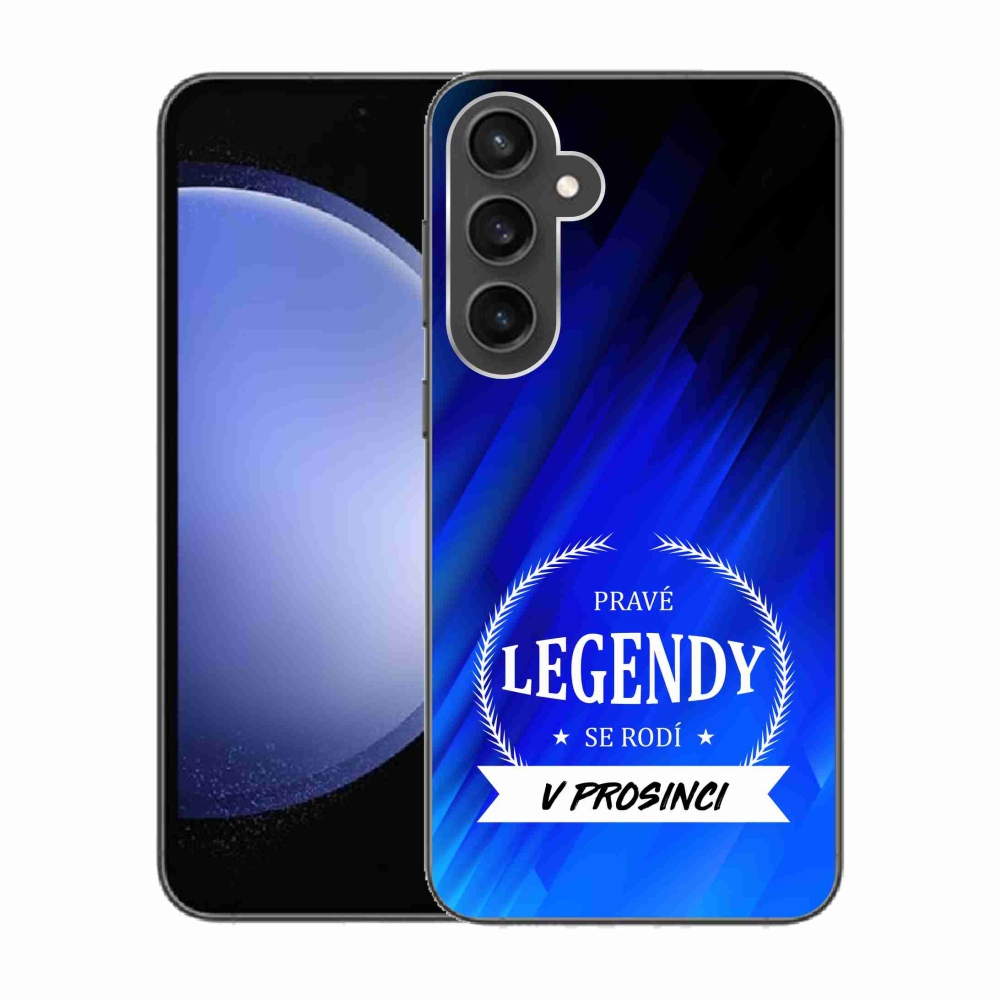 Gél borítás mmCase Samsung Galaxy S23 FE - December legendái kék háttérrel