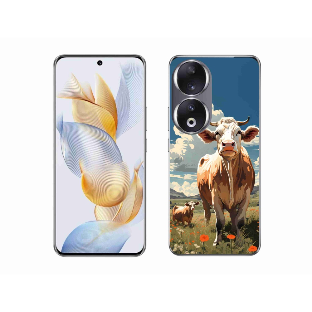 Zselés borító mmCase a Honor 90-hez - tehenek a réten
