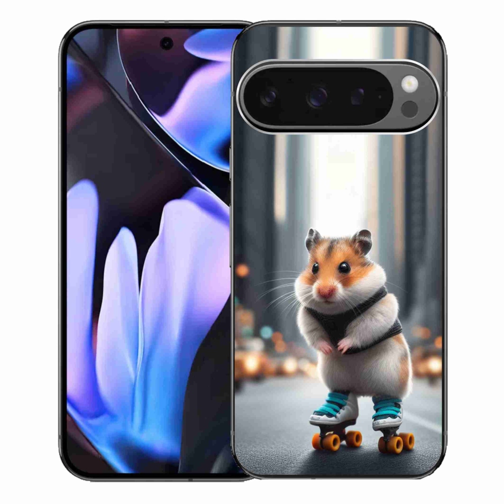 Gél borítás mmCase a Google Pixel 9 Pro XL számára - hörcsög a korcsolyán