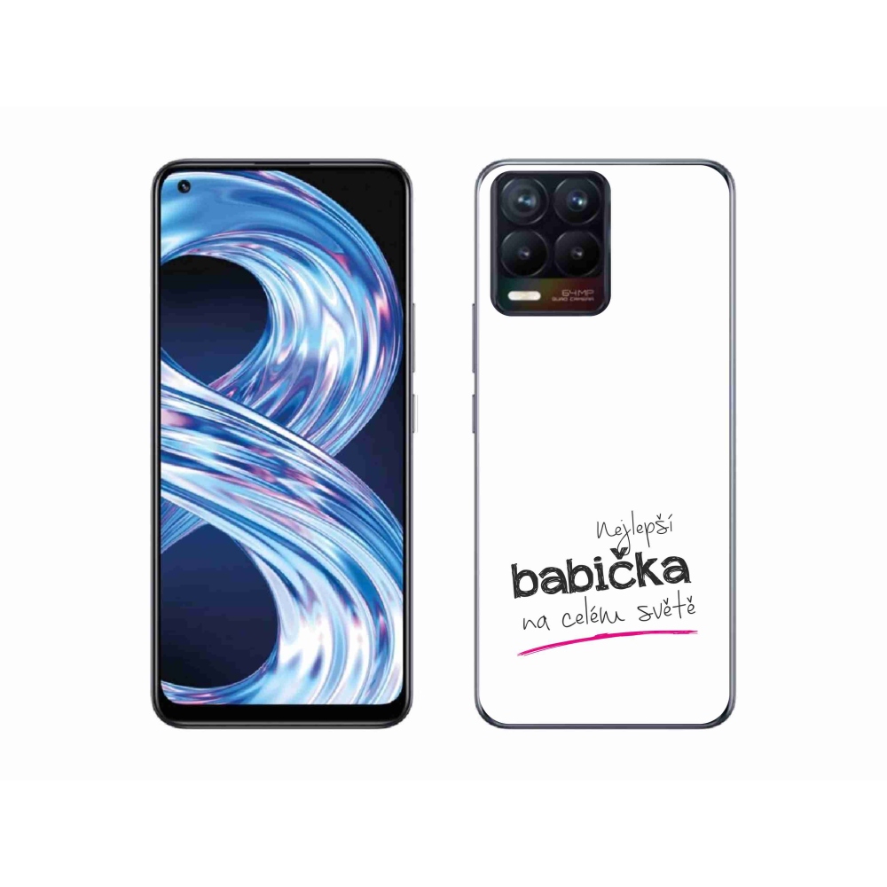 Gél borítás mmCase a Realme 8 Pro-n - A legjobb nagyi 4 fehér háttérrel