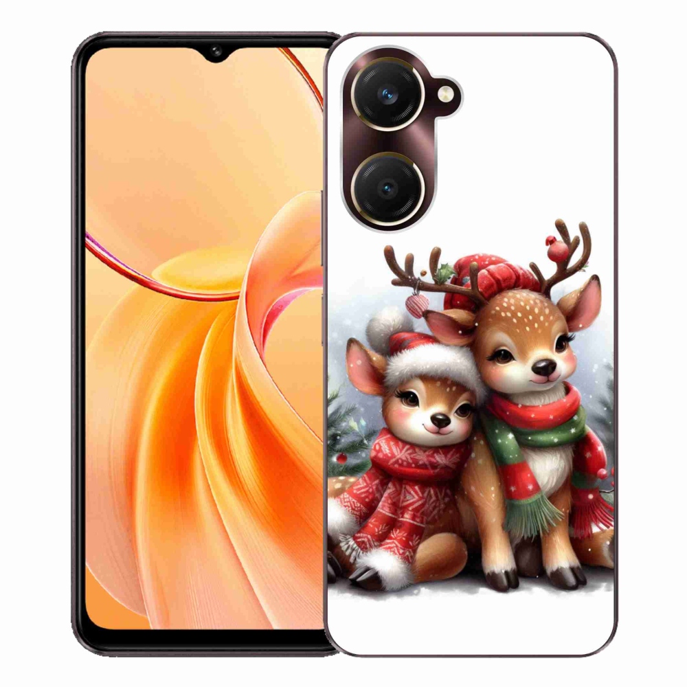 Zselés borítás mmCase a Vivo Y28s 5G-hez - karácsonyi rénszarvas