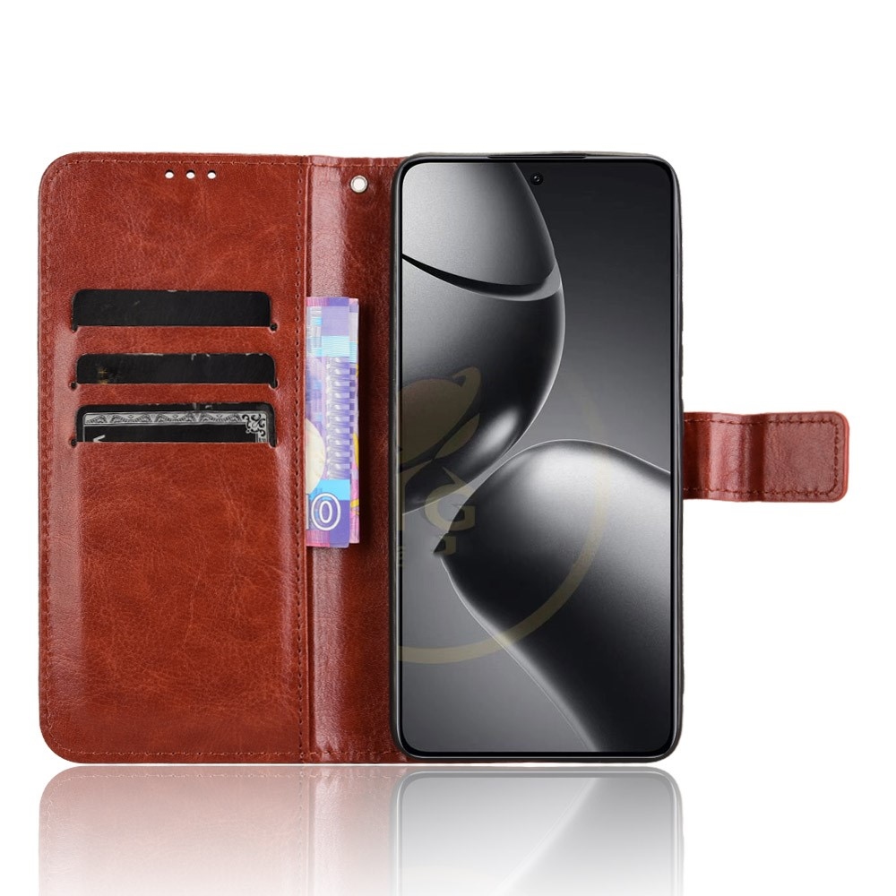 Őrült könyv tok a Xiaomi 14T Pro-hoz - barna