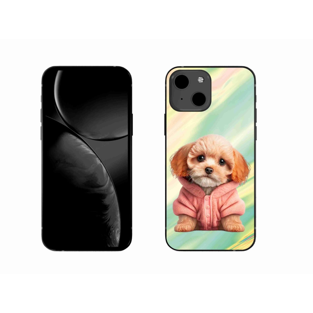 Gél borítás mmCase iPhone 13 készülékhez - kiskutya pulóverben