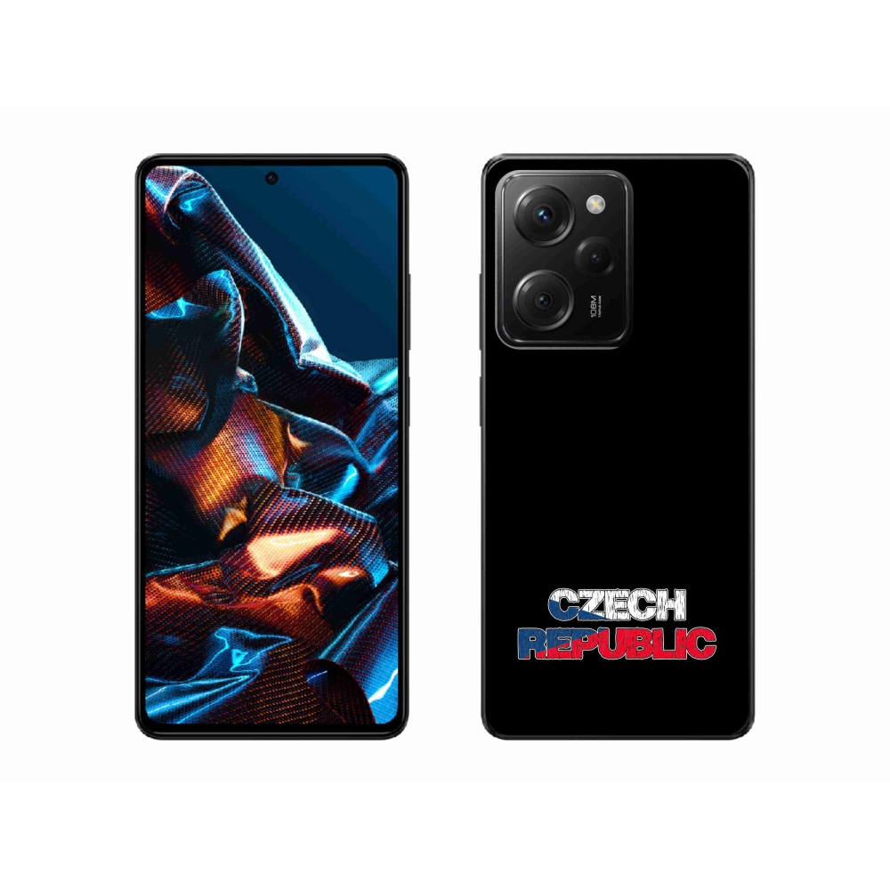 Gél borító mmCase a Xiaomi Poco X5 Pro 5G - Csehország fekete háttérhez
